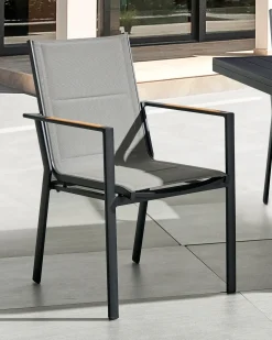Sedia da giardino BUSSETO Metallo Nero
