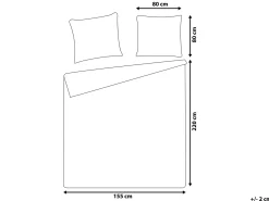 Set Copripiumino AVONDALE Raso di Cotone 155 x 220 cm Beige