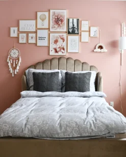 Set Copripiumino MORNINGSIDE Raso di Cotone 135 x 200 cm Grigio