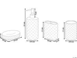 Set da 4 accessori per il bagno GUATIRE Ceramica Turchese