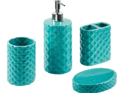 Set da 4 accessori per il bagno GUATIRE Ceramica Turchese
