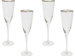 Set di 4 flûte da champagne TOPAZ 250 ml Trasparente