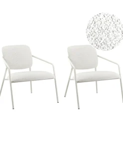 Set di 2 poltrone LOA Tessuto Bianco sporco