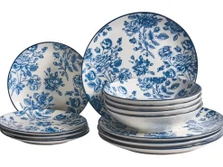 Set di 12 stoviglie BASIL Porcellana Blu