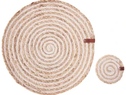 Set di tovagliette e sottobicchieri QUININE Iuta Naturale