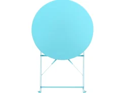 Set bistrot Pieghevole FIORI Metallo Turchese