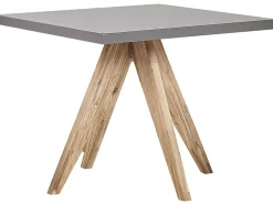 Set da pranzo da giardino 4 posti OLBIA con cuscini Cemento Beige