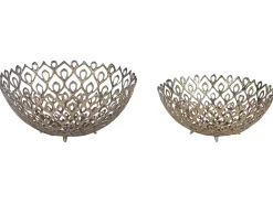 Set di 2 ciotole decorative GROGOL Metallo Oro