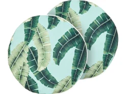 Set di 2 cuscini da esterno BOISSANO Trama di piante 40 x 40 cm Verde