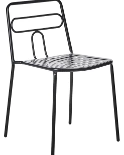 Set di 2 sedie da giardino AGEROLA Metallo Nero