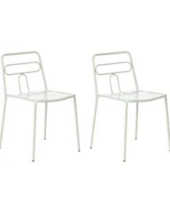Set di 2 sedie da giardino AGEROLA Metallo Verde chiaro