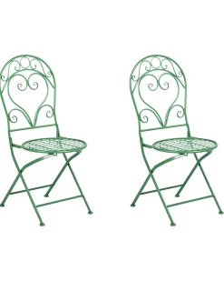 Set di 2 sedie da giardino ALBINIA Metallo Verde