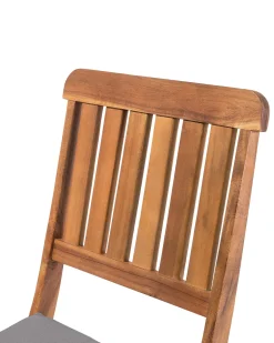 Set di 2 sedie da giardino con cuscini CENTO Legno d'acacia Marrone
