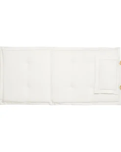 Set di 6 sedie da giardino con cuscini JAVA Legno d'acacia Bianco sporco