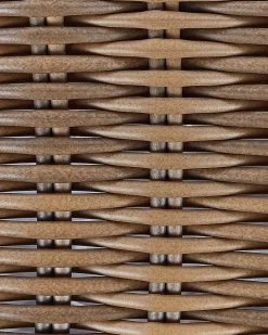 Set di 2 vasi da fiori in vimini ORMOS Rattan sintetico (PE) 53/59 cm Marrone