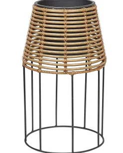 Set di 2 vasi rialzati per piante BORAGO Rattan sintetico (PE) 20/21 cm Naturale