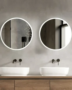 Specchio da bagno con luce LED DEAUVILLE 79 cm 79 cm Argento