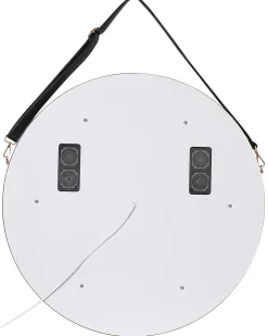 Specchio da bagno con luce LED DAROIS 60 cm 60 cm con altoparlante Bluetooth integrato Oro