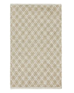 Tappeto AKBEZ Beige chiaro 50 x 80 cm Iuta