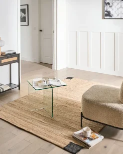 Tappeto AMRAVATI Nero/Beige 160 x 230 cm Iuta