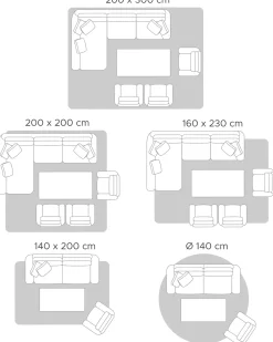 Tappeto MITSOBI Bianco ø 120 cm Cotone
