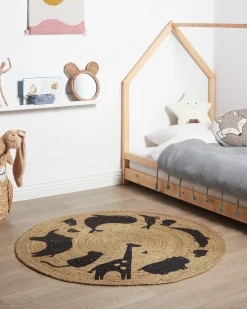 Tappeto per bambini EARTH Beige ø 120 cm Iuta