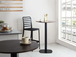 Tavolo da bar MORELLA Nero/Marrone scuro 60 cm 60 cm