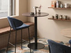 Tavolo da bar MORELLA Nero/Marrone scuro 80 cm 80 cm