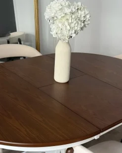 Tavolo da pranzo estensibile AKRON Frassino marrone 106/150 cm 106 cm Legno