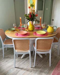 Tavolo da pranzo estensibile AKRON Frassino chiaro 106/150 cm 106 cm Legno