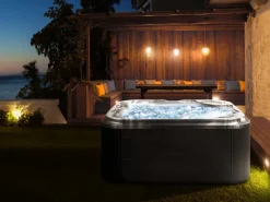 Vasca idromassaggio da esterno con LED TULAROSA Grigio grafite