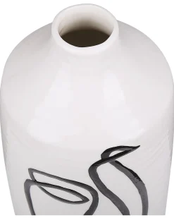 Vaso da fiori AENUS Gres porcellanato 22 cm Bianco