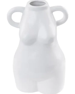 Vaso da fiori AIGIO Ceramica 25 cm Bianco