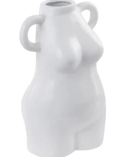Vaso da fiori AIGIO Ceramica 25 cm Bianco