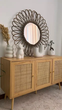 Vaso da fiori AIGIO Ceramica 25 cm Bianco