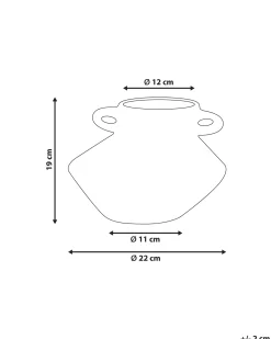 Vaso da fiori ALOSIDAE Gres porcellanato 19 cm Beige chiaro