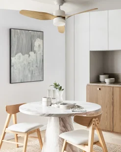 Ventilatore a soffitto con luce ANDERSON con telecomando LED Marrone chiaro