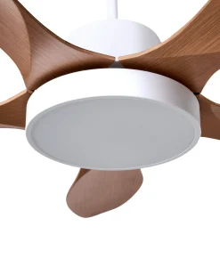 Ventilatore a soffitto con luce BARBET con telecomando LED Marrone chiaro